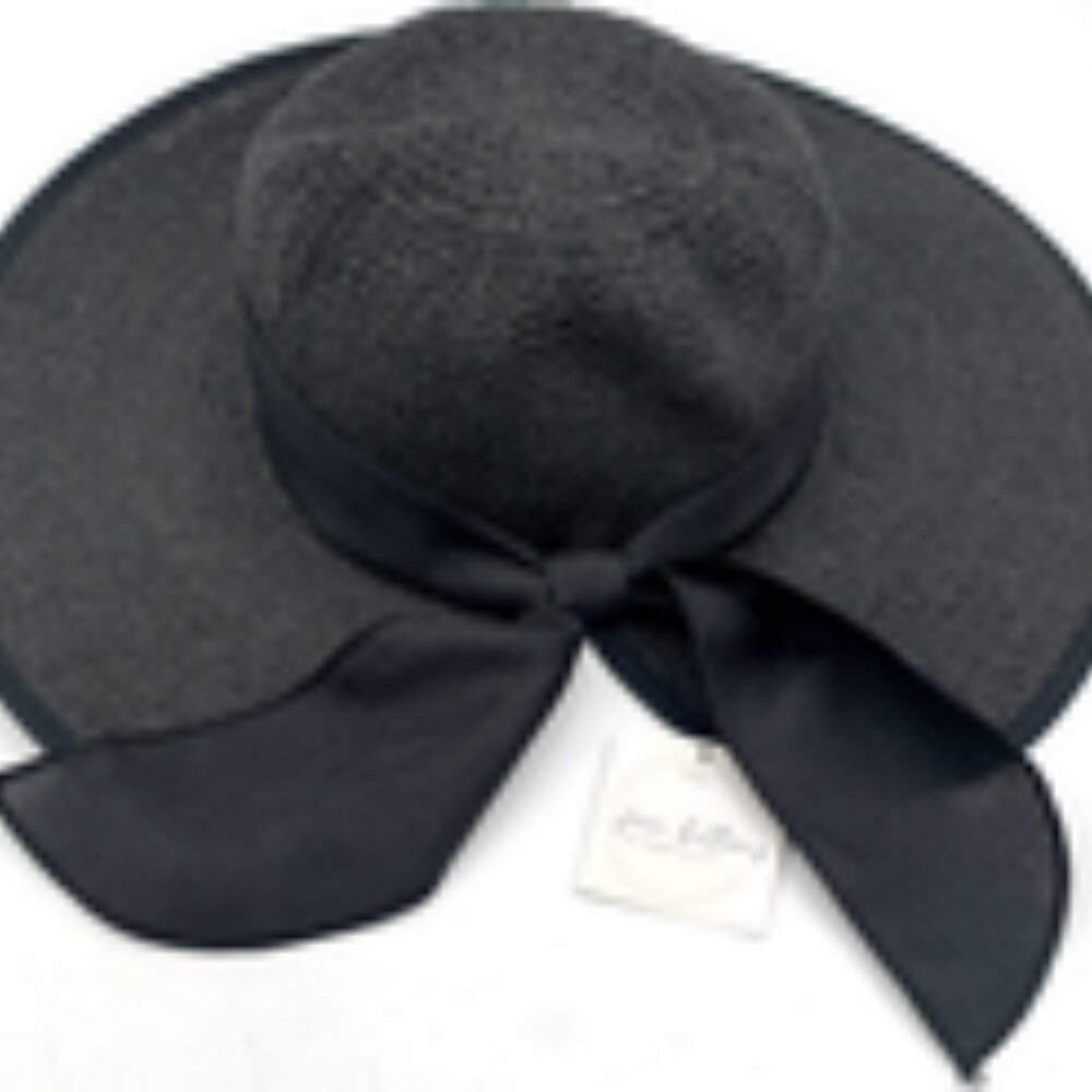 San Diego Hat Co. | NEW Four Buttons Black Straw Wide Brim Hat - Picture 11 of 14